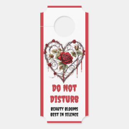 Gothic Red Rose Heart Vine Artwork Türanhänger