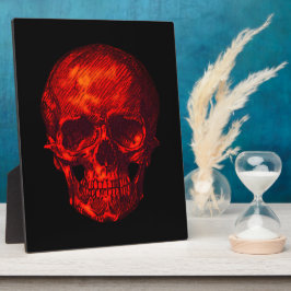Gothic Red Skull Fotoplatte