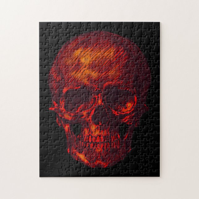 Gothic Red Skull Puzzle (Vertikal)