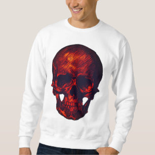 Gothic Red Skull Sweatshirt