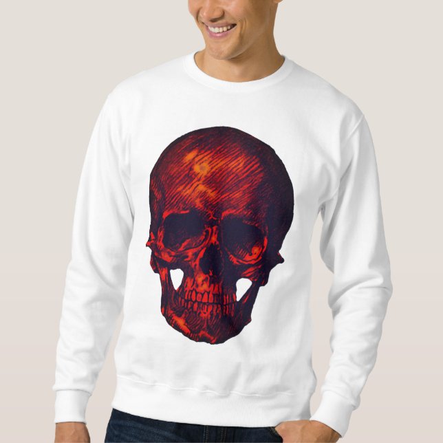 Gothic Red Skull Sweatshirt (Vorderseite)