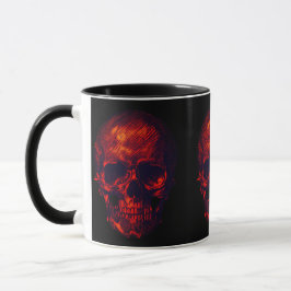 Gothic Red Skulls Tasse