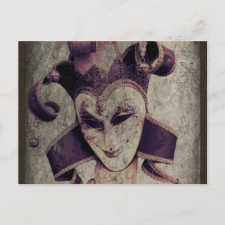 Gothic Renaissance Evil Clown Joker Postkarte