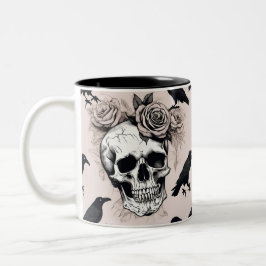 Gothic Reverie Blooms & Bones Zweifarbige Tasse