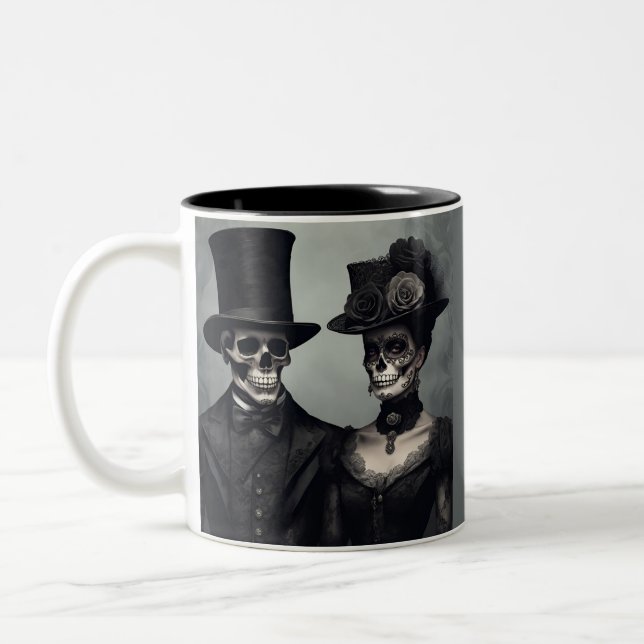 Gothic Reverie Liebe letzte Rite Zweifarbige Tasse (Links)