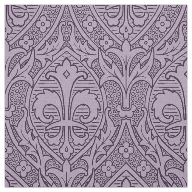 Gothic Revival Fleur de Lys - Lavender Stoff (Muster)