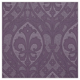 Gothic Revival Fleur de Lys - Lila Stoff