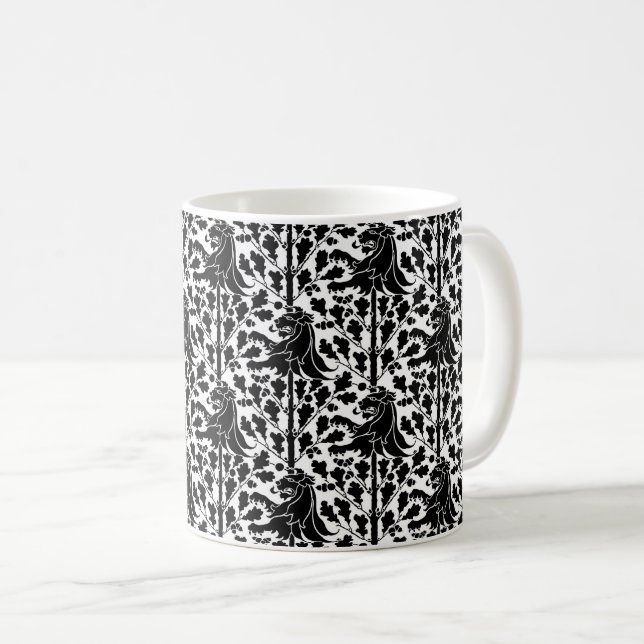 Gothic Revival Lions Coffee Tasse (VorderseiteRechts)