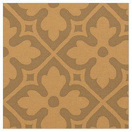 Gothic Revival Quatrefoils, Burnt Caramel Stoff