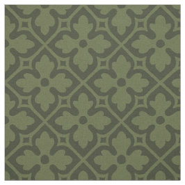 Gothic Revival Quatrefoils, Loden Green Stoff