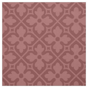 Gothic Revival Quatrefoils, Soft Burgund Stoff