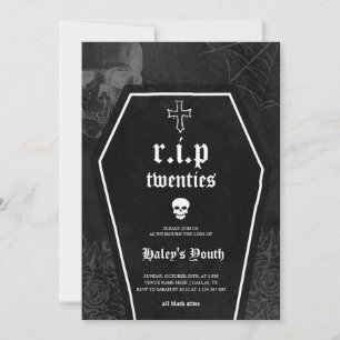 Gothic RIP Twenties 20er Funny 30. Geburtstag Einladung