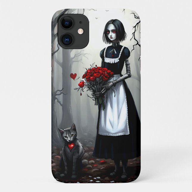 Gothic Robot Girl Case-Mate iPhone Hülle (Rückseite)