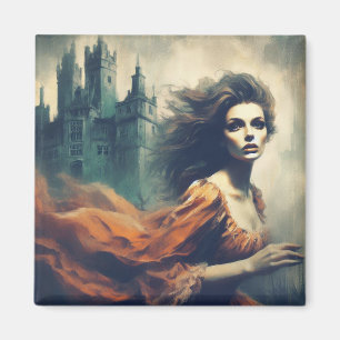 Gothic Romance Buchcover Gruselburg Horror Magnet
