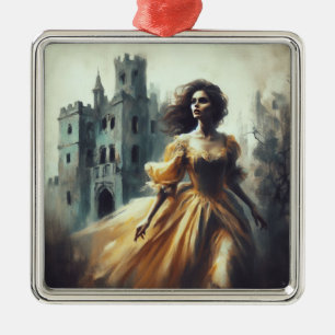 Gothic-Romance-Buchcover Gruseliges Schloss Horror Ornament Aus Metall