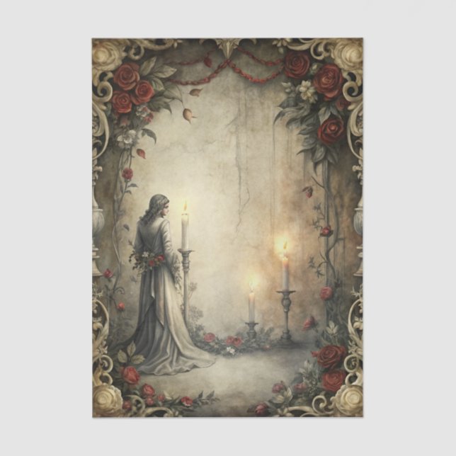 Gothic Romance Decoupage Seidenpapier (Vorderseite)