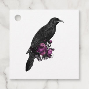 Gothic Romance Floral Raven Geschenkanhänger