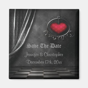 Gothic Romance Save the Date Wedding Magnet