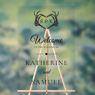 Gothic Romantic Skeleton Hand Halloween Hochzeit Acrylschild