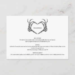 Gothic Romantic Skeleton Hand Halloween Hochzeit Begleitkarte