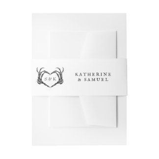 Gothic Romantic Skeleton Hand Halloween Hochzeit Einladungsbanderole