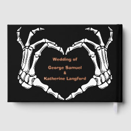 Gothic Romantic Skeleton Hand Halloween Hochzeit Gästebuch