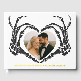 Gothic Romantic Skeleton Hand Halloween Hochzeit Gästebuch