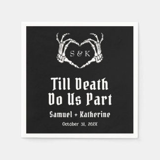 Gothic Romantic Skeleton Hand Halloween Hochzeit Serviette