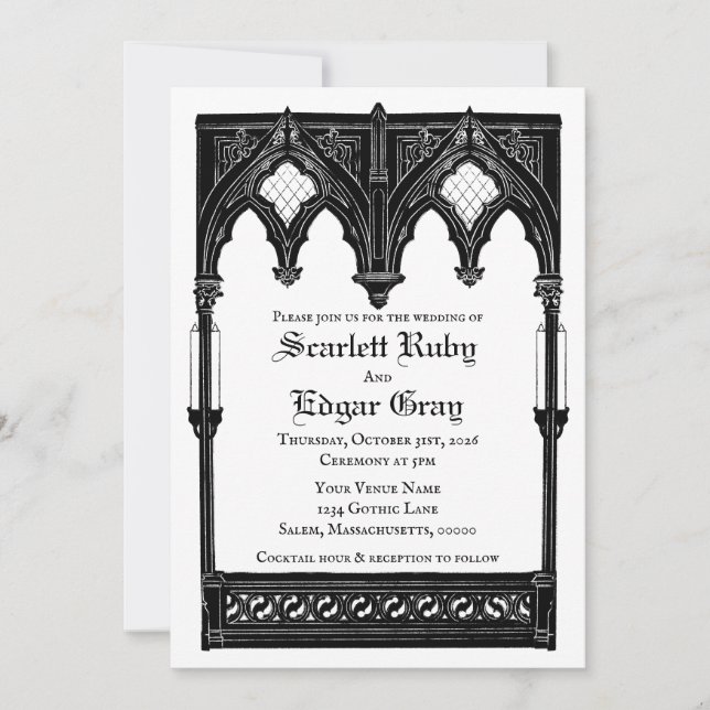 Gothic-Romantik-Einladung Einladung (Vorderseite)