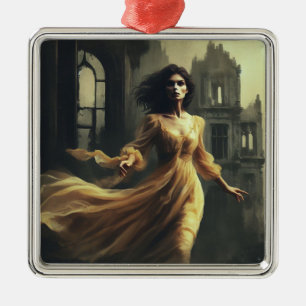 Gothic-Romantik-Illustration Gruselburg-Horror Ornament Aus Metall