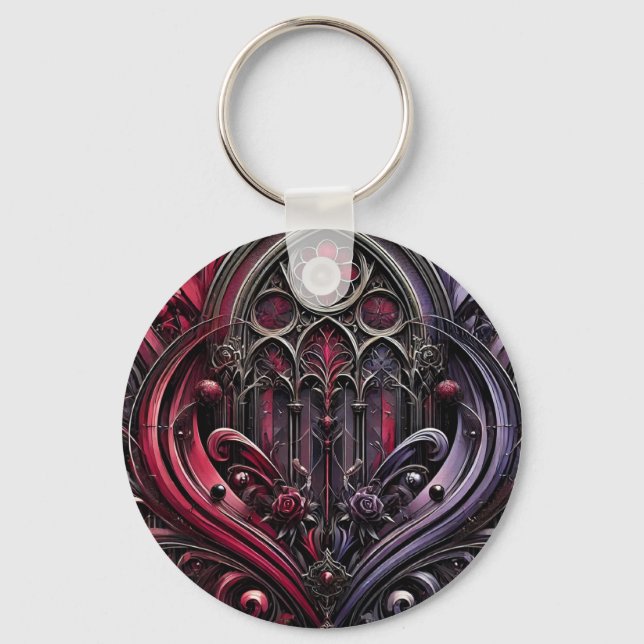 Gothic Rose Arches Schlüsselanhänger - ein feines  (Vorderseite)