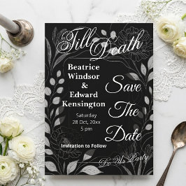 Gothic Rose Begonia Bis dass der Tod uns scheidet Save The Date