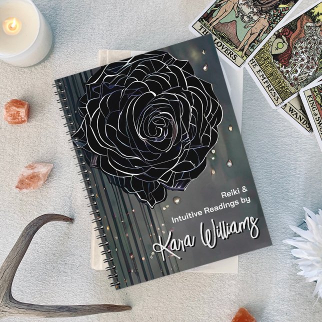 Gothic Rose Black & Graue Intuitive Lesegeräte Tar Notizblock (Gothic Rose Black & Grey Intuitive Readings Tarot Notebook)