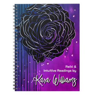 Gothic Rose Black & Lila Bright Tarot Notizblock
