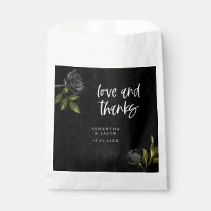 Gothic Rose Black Wedding Geschenktütchen