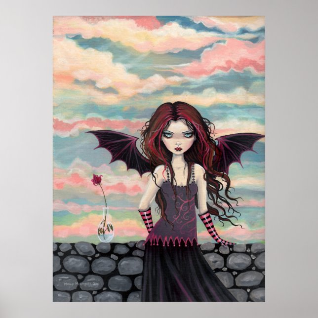 Gothic Rose Fantasy Vampire Fairy Poster (Vorne)