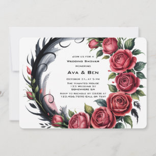 Gothic Rose Frame Polterabend Einladung