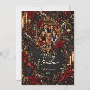 Gothic Rose Frohe Weihnachten Familienporträt