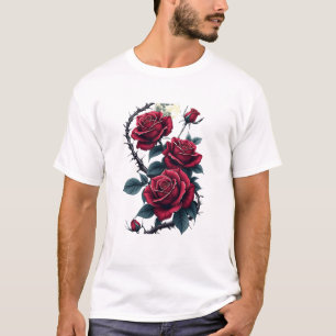Gothic Rose Garden - Dark Romantic Florals T-Shirt