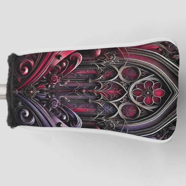 Gothic Rose Golf Head Cover Headcover (Vorderseite)