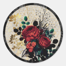 Gothic Rose Klassischer Rundaufkleber Runder Aufkleber