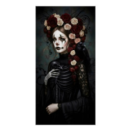 Gothic Rose Queen – Dark Romantic Art Poster