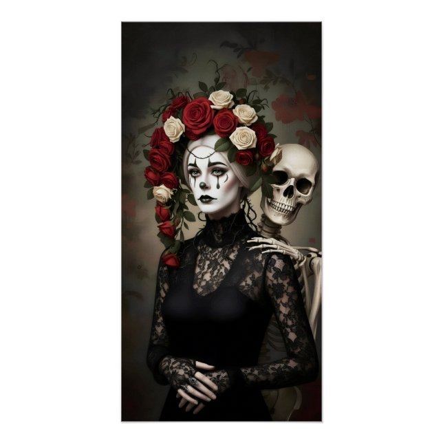 Gothic Rose Queen – Dark Romantic Art Poster (Vorderseite)