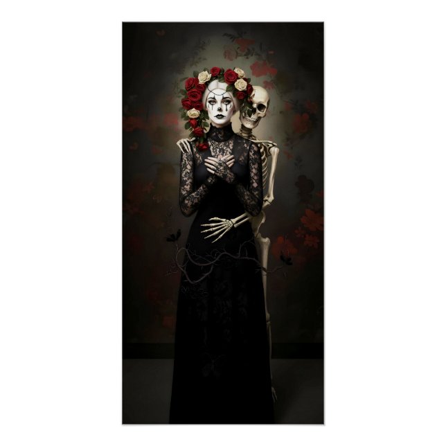 Gothic Rose Queen – Dark Romantic Art Poster (Vorderseite)