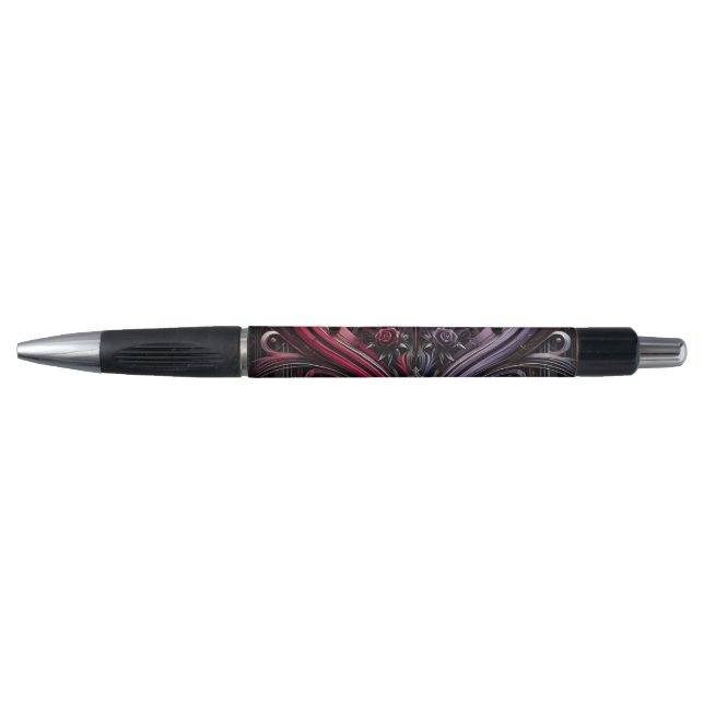Gothic Rose Retractable Pen Kugelschreiber (Vorderseite)