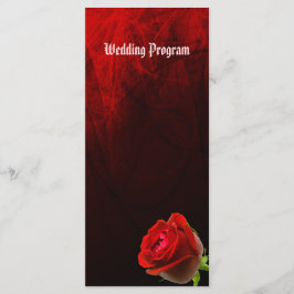 Gothic Rose Wedding Program Card Programm