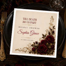 Gothic Roses Bis Zum Tod Brautparty Servietten