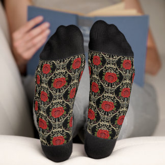 Gothic Roses Pattern Socken
