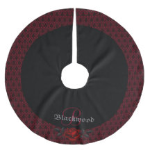 Gothic Rot Schwarz Damast Rose
