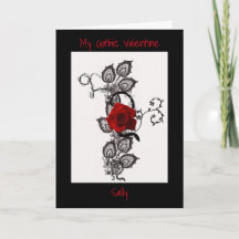 Gothic rote Rose Valentines